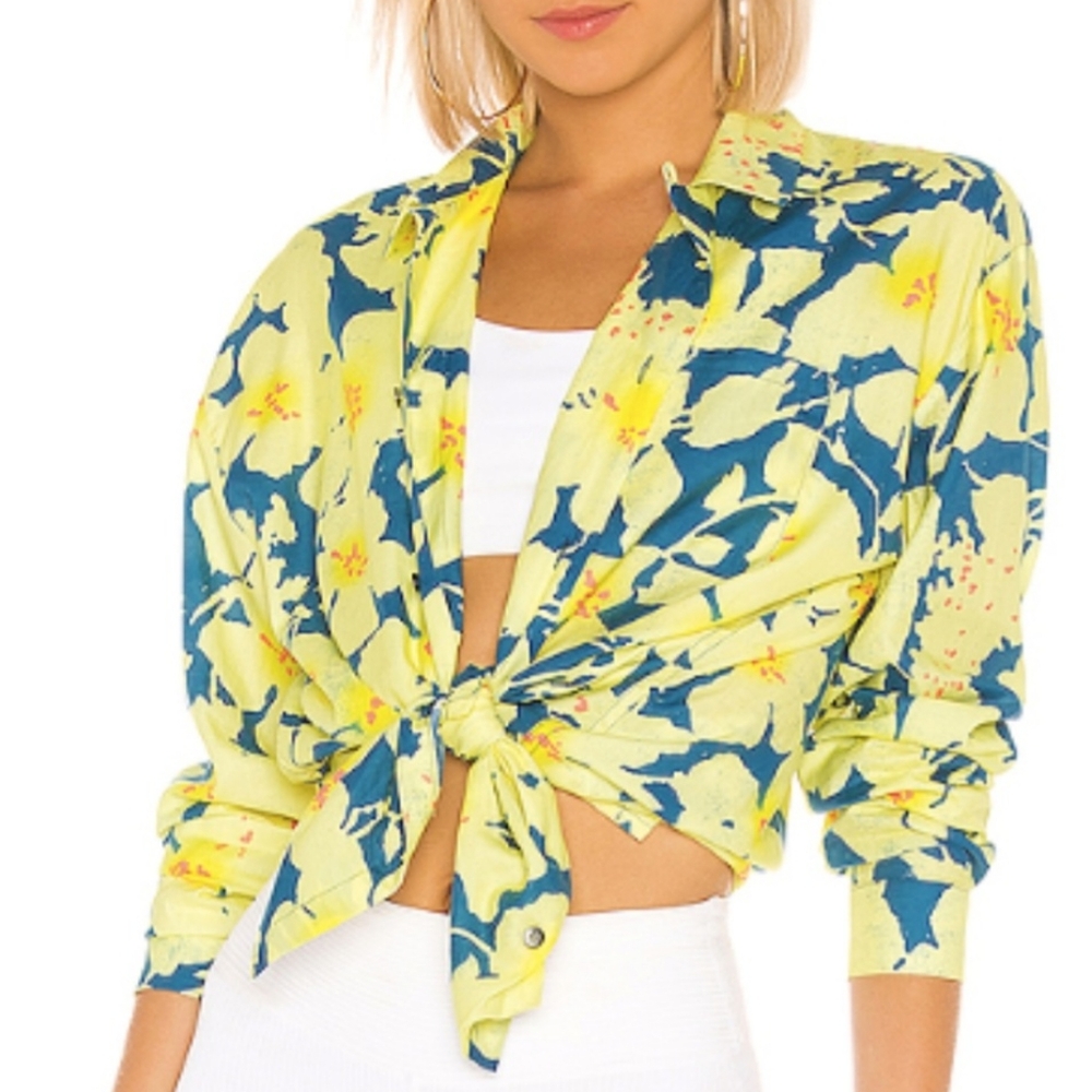 Revolve - Double Rainbouu Long Sleeve Hawaiian Shirt In Cloud Control Lavender